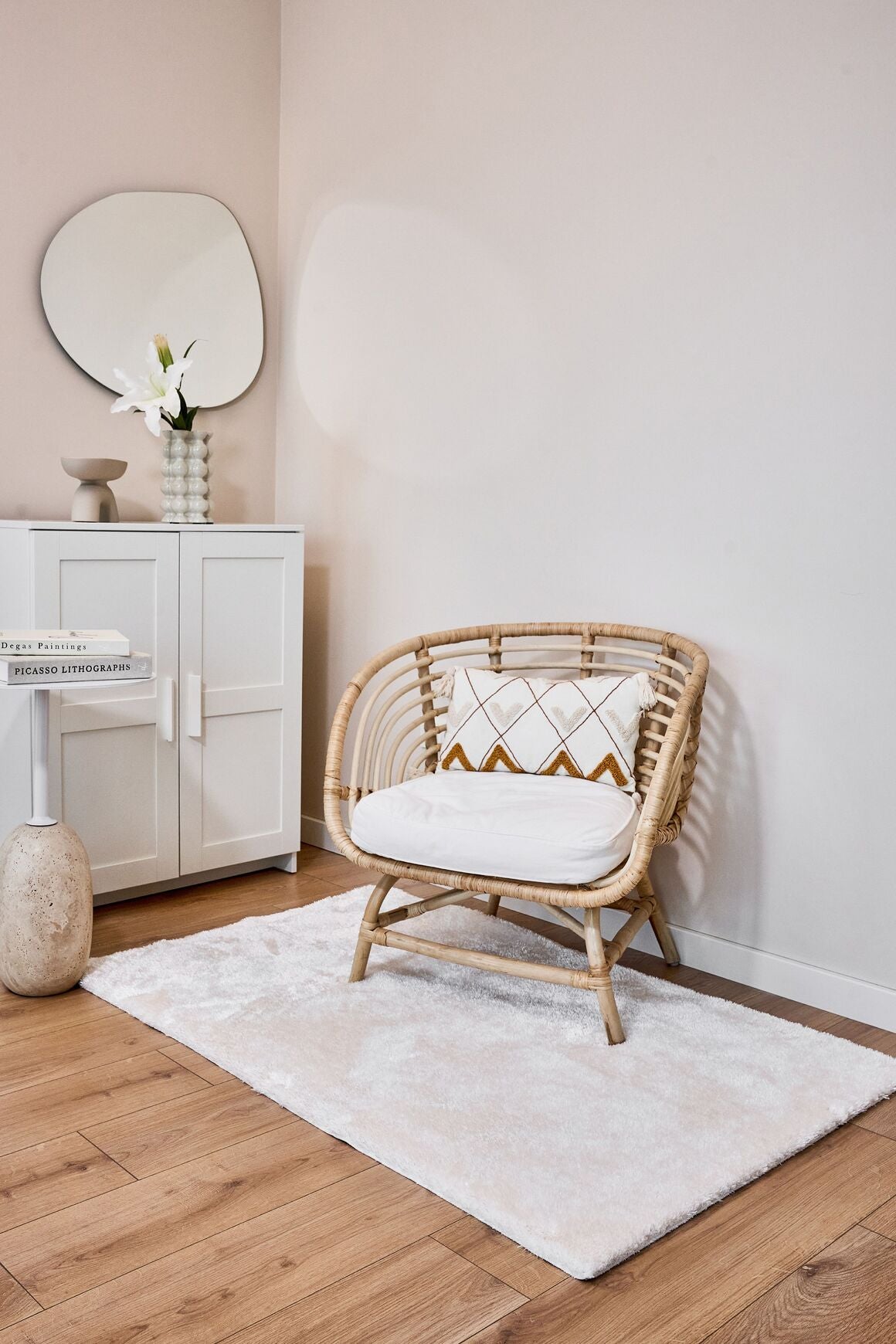 Vega Krem - Yıkanabilir Peluş Halı | Kaymaz Süet Taban